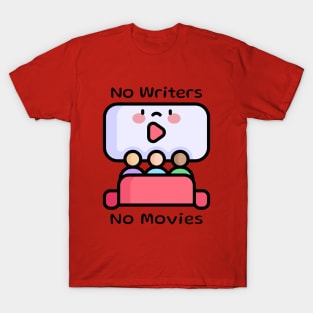 No Writers No Movies Kawaii Movie Theater T-Shirt